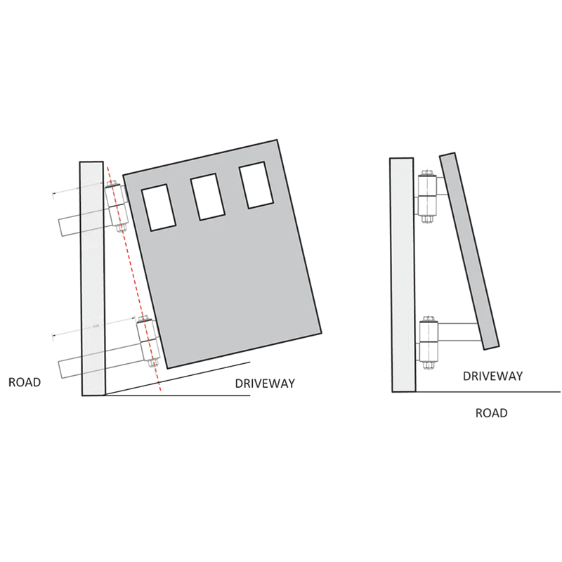 D&D Technologies Shut It® BadAss™ Uphill Hinge Set